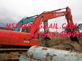 EX200-6 استعمل حفار Hitachi حفار هيدروليّ مع رافعة مطرق