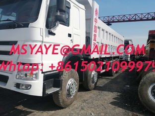 18-23 متر مكعب سعة 8 * 4 HOWO DUMP TRUCK تعليق الهواء المصنعة