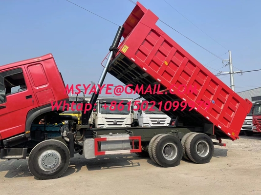 شاحنة هوو للديزل 30T موثوق بها شاحنة هومبر نصف مقطورة الصين 371hp 375hp 420hp