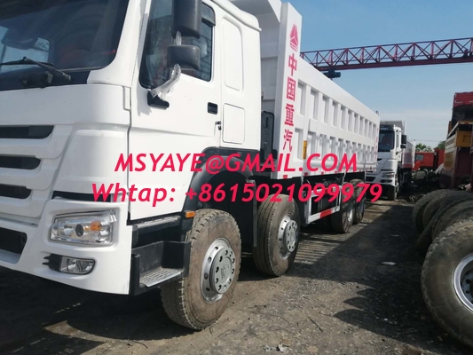 18-23 متر مكعب سعة 8 * 4 HOWO DUMP TRUCK تعليق الهواء المصنعة